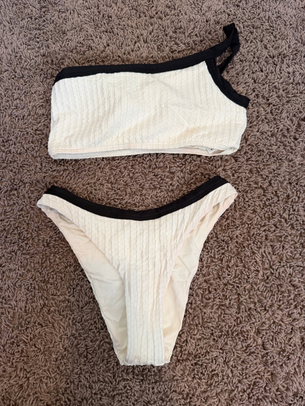 l*space xRevolve Axel bikini top top and Calabra bottoms in cream Worn 1x Size S